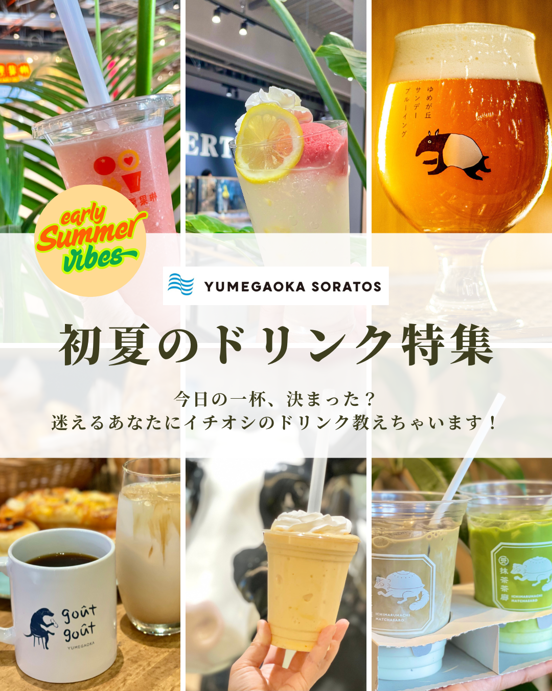 ゆめが丘ソラトス 初夏のおすすめドリンク特集