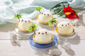 夏限定！シマエナガの限定ケーキ🌴