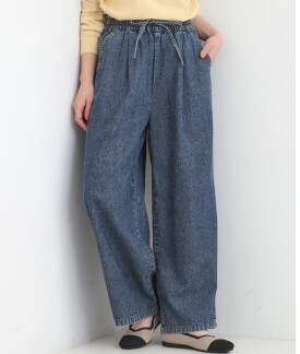 らくらくデニムイージーワイドパンツ