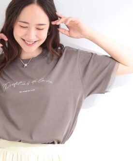 色・柄選べる お袖チュールレイヤード プリントアソートTシャツ