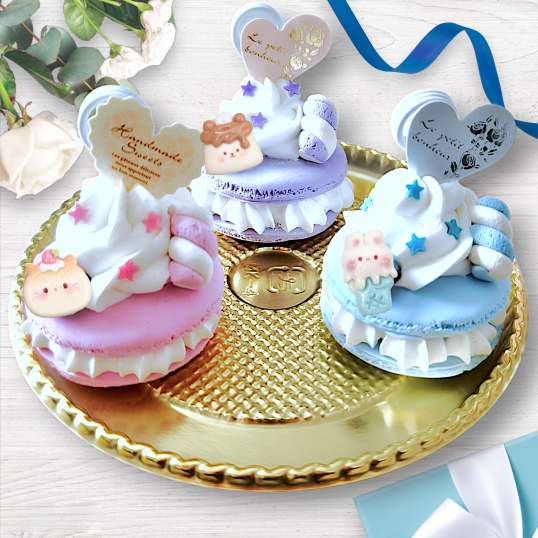 6/22(日)SORATOS Roomのハンドクラフト『3色マカロンケーキのメモスタンド』