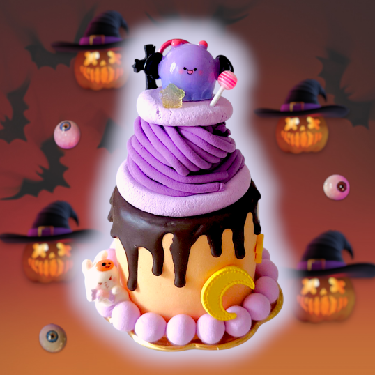 10/4（土）SORATOS Roomのハンドクラフト「ハッピーハロウィン♪紫芋モンブランのメモスタンド」