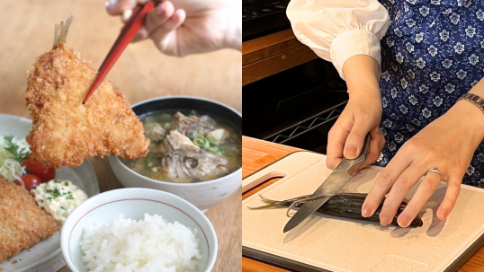 4/14(火)　はじめての魚おろし体験レッスン♪ 揚げたてアジフライと手作りタルタルソース