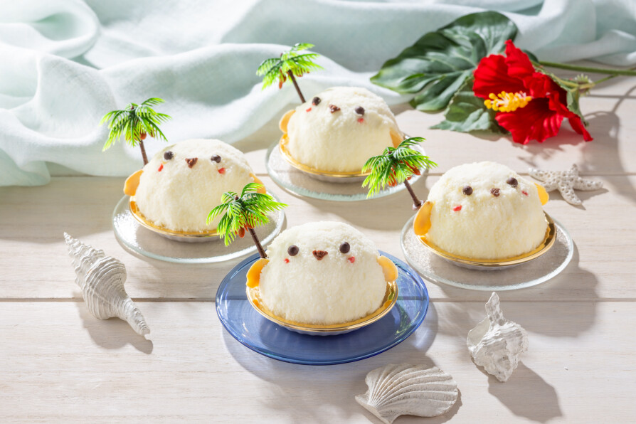夏限定！シマエナガの限定ケーキ🌴