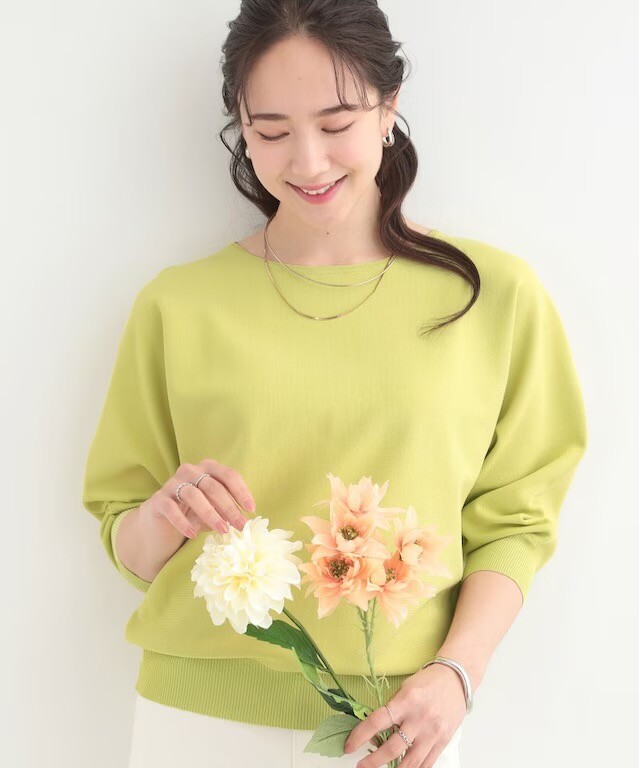 【洗える】軽やかでさらっとしたタッチ すっきり見えドルマンニット